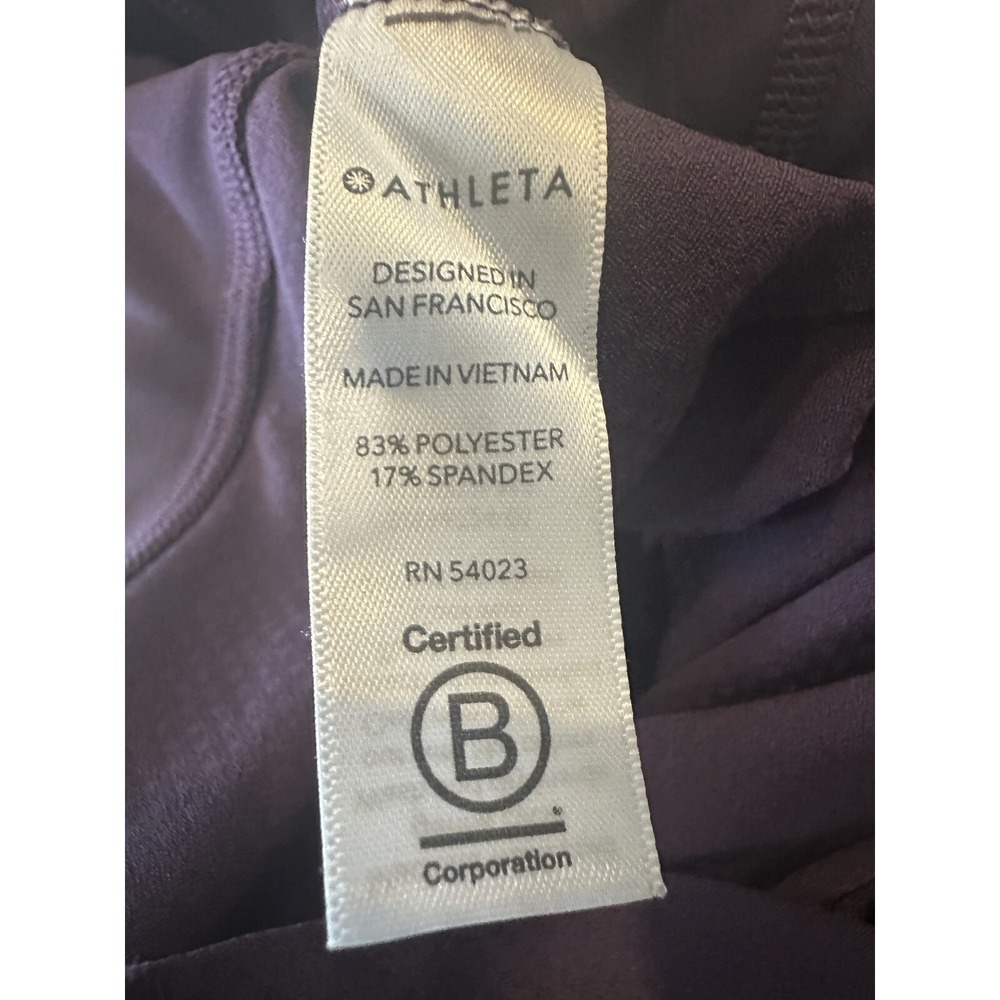 ✨2/$20 Athleta Ultimate Dobby Crop Pant Pocket Athletic Textured Purple SP Small - Picture 6 of 16